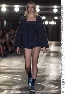March 13, 2016 - Melbourne, Victoria, Australia - A model wears I Love Mr Mittens for the Premium Runway 6 show during the 2016 Melbourne Fashion Week. Melbourne Australia - ZUMAk106