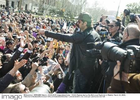 Hrithik Roshan during the Bollywood flashmob in Madrid, March 13, 2016.  (20160313007)