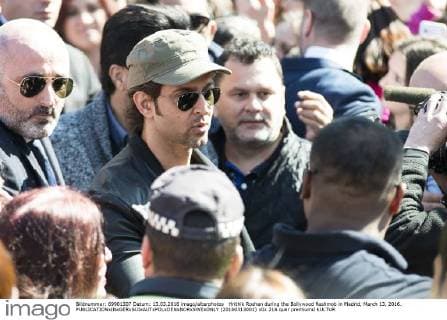 Hrithik Roshan during the Bollywood flashmob in Madrid, March 13, 2016.  (20160313001)