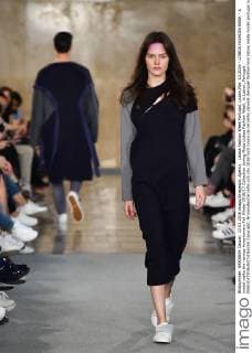 Lisboa Fashion Week Portugal, Lisbon,Mar. 13,2016 - LISBOA FASHION WEEK - A model walks the runway Awaytomars Fall Winter 2016 17 Collection during Moda Lisboa Fashion Week, in Lisbon, Portugal.  Copyright: BrunoxdexCarvalho