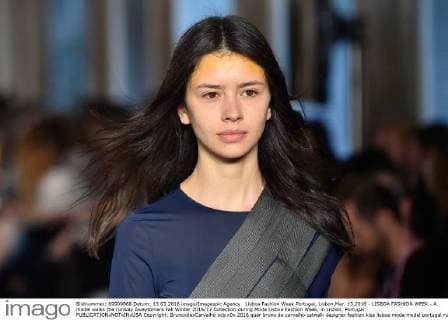 Lisboa Fashion Week Portugal, Lisbon,Mar. 13,2016 - LISBOA FASHION WEEK - A model walks the runway Awaytomars Fall Winter 2016 17 Collection during Moda Lisboa Fashion Week, in Lisbon, Portugal.  Copyright: BrunoxdexCarvalho