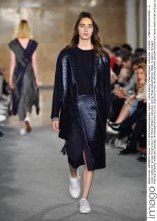 Lisboa Fashion Week Portugal, Lisbon,Mar. 13,2016 - LISBOA FASHION WEEK - A model walks the runway Awaytomars Fall Winter 2016 17 Collection during Moda Lisboa Fashion Week, in Lisbon, Portugal.  Copyright: BrunoxdexCarvalho