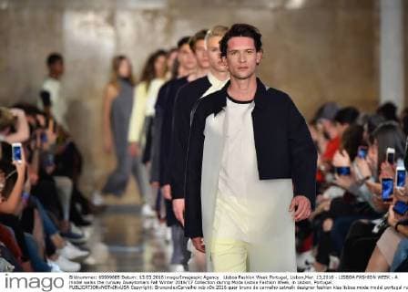 Lisboa Fashion Week Portugal, Lisbon,Mar. 13,2016 - LISBOA FASHION WEEK - A model walks the runway Awaytomars Fall Winter 2016 17 Collection during Moda Lisboa Fashion Week, in Lisbon, Portugal.  Copyright: BrunoxdexCarvalho