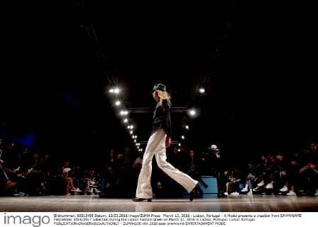 March 13, 2016 - Lisbon, Portugal - A Model presents a creation from SAYMYNAME Fall Winter 2016 2017 collection during the Lisbon Fashion Week on March 11, 2016 in Lisbon, Portugal. Lisbon Portugal  - ZUMAn230