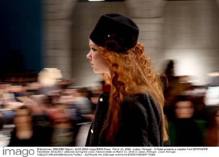 March 13, 2016 - Lisbon, Portugal - A Model presents a creation from SAYMYNAME Fall Winter 2016 2017 collection during the Lisbon Fashion Week on March 11, 2016 in Lisbon, Portugal. Lisbon Portugal  - ZUMAn230