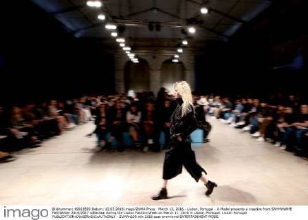 March 13, 2016 - Lisbon, Portugal - A Model presents a creation from SAYMYNAME Fall Winter 2016 2017 collection during the Lisbon Fashion Week on March 11, 2016 in Lisbon, Portugal. Lisbon Portugal  - ZUMAn230