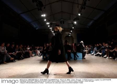March 13, 2016 - Lisbon, Portugal - A Model presents a creation from SAYMYNAME Fall Winter 2016 2017 collection during the Lisbon Fashion Week on March 11, 2016 in Lisbon, Portugal. Lisbon Portugal  - ZUMAn230