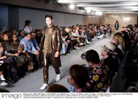 March 13, 2016 - Lisbon, Portugal - A model presents a creation from AWAYTOMARS Fall Winter 2016 2017 collection during the Lisbon Fashion Week on March 13, 2016 in Lisbon, Portugal. Lisbon Portugal  - ZUMAn230