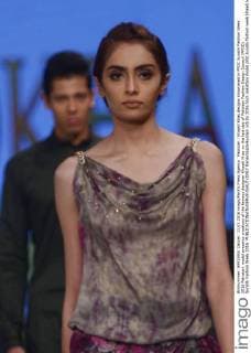 Pakistan : Khaadi Khas designs showcased in PFDC Sunsilk Fashion Week 2016 Pakistani model presents creations of the famous designer Khaadi Khas on the last day of Pakistan Fashion Design Council (PFDC) Sunsilk Fashion Week 2016.  RanaxSajidxHussain