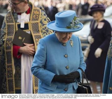 . 14 03 2016. London, United Kingdom. Commonwealth Day. Her Majesty The Queen, arrives at Westminster Abbey, to attend the Commonwealth Service on Commonwealth Day.  xDavidxMirzoeffx xi-Imagesx IIM-12190-0007