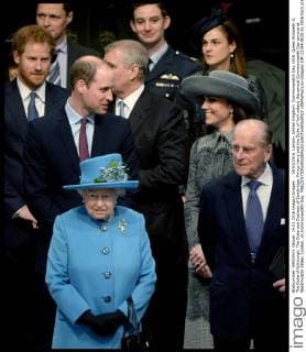 . 14 03 2016. London, United Kingdom. Commonwealth Day 2016. Queen Elizabeth II, The Duke of Edinburgh, The Duke and Duchess of Cambridge, Prince Harry and the Duke of York attend the annual Commonwealth Day service at Westminster Abbey, London, on Commonwealth Day.  xWPAxPoolx xi-Imagesx IIM-12194-0035
