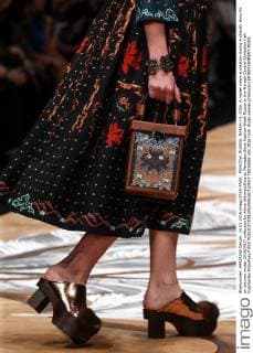 MOSCOW, RUSSIA. MARCH 14, 2016. A model wears a creation during a catwalk show for an autumn winter 2016 2017 collection by Alena Akhmadullina at Mercedes-Benz Fashion Week Russia in the Manezh Central Exhibition Hall. Vyacheslav Prokofyev TASS  TS0196EE
