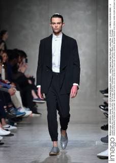 Lisboa Fashion Week Portugal, Lisbon,Mar. 13,2016 - LISBOA FASHION WEEK - A model walks the runway Luis Carvalho Fall Winter 2016 17 Collection during Moda Lisboa Fashion Week, in Lisbon, Portugal.  Copyright: BrunoxdexCarvalho