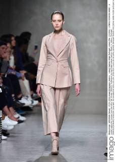 Lisboa Fashion Week Portugal, Lisbon,Mar. 13,2016 - LISBOA FASHION WEEK - A model walks the runway Luis Carvalho Fall Winter 2016 17 Collection during Moda Lisboa Fashion Week, in Lisbon, Portugal.  Copyright: BrunoxdexCarvalho