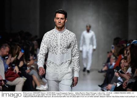 Lisboa Fashion Week Portugal, Lisbon,Mar. 13,2016 - LISBOA FASHION WEEK - A model walks the runway Nadir Tati Fall Winter 2016 17 Collection during Moda Lisboa Fashion Week, in Lisbon, Portugal.  Copyright: BrunoxdexCarvalho