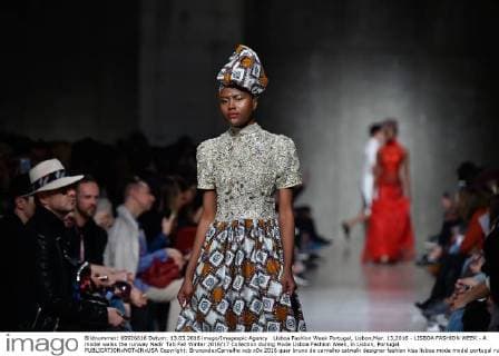 Lisboa Fashion Week Portugal, Lisbon,Mar. 13,2016 - LISBOA FASHION WEEK - A model walks the runway Nadir Tati Fall Winter 2016 17 Collection during Moda Lisboa Fashion Week, in Lisbon, Portugal.  Copyright: BrunoxdexCarvalho