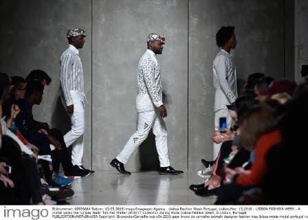 Lisboa Fashion Week Portugal, Lisbon,Mar. 13,2016 - LISBOA FASHION WEEK - A model walks the runway Nadir Tati Fall Winter 2016 17 Collection during Moda Lisboa Fashion Week, in Lisbon, Portugal.  Copyright: BrunoxdexCarvalho