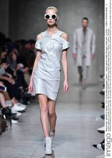 Lisboa Fashion Week Portugal, Lisbon,Mar. 13,2016 - LISBOA FASHION WEEK - A model walks the runway Luis Carvalho Fall Winter 2016 17 Collection during Moda Lisboa Fashion Week, in Lisbon, Portugal.  Copyright: BrunoxdexCarvalho