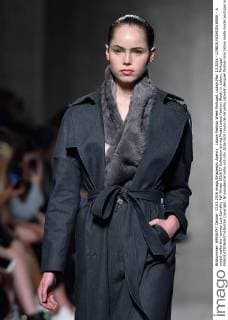 Lisboa Fashion Week Portugal, Lisbon,Mar. 13,2016 - LISBOA FASHION WEEK - A model walks the runway Luis Carvalho Fall Winter 2016 17 Collection during Moda Lisboa Fashion Week, in Lisbon, Portugal.  Copyright: BrunoxdexCarvalho
