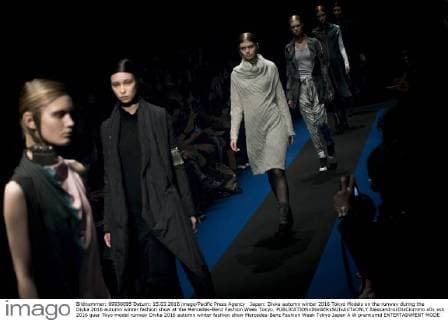 Japan: Divka autumn winter 2016 Tokyo Models on the runway during the Divka 2016 autumn winter fashion show at the Mercedes-Benz Fashion Week Tokyo.  AlessandroxDixCiommo