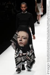 March 16, 2016, Tokyo, Japan - A model displays creation designed by Danish designers Anne Sofie Madsen during her 2016 autum winter collection in Tokyo on Wednesday, March 16, 2016 as a part of Tokyo Fashion Week. Tokyo Fashion Week started here from March 14 through 19.  (lwxa000368)