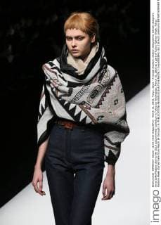 March 16, 2016, Tokyo, Japan - A model displays creation designed by Danish designers Anne Sofie Madsen during her 2016 autum winter collection in Tokyo on Wednesday, March 16, 2016 as a part of Tokyo Fashion Week. Tokyo Fashion Week started here from March 14 through 19.  (lwxa000394)