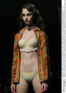 March 15, 2016, Tokyo, Japan - A model displays Japanese lingerie maker Peach John s collection in Tokyo on Tuesday, March 15, 2016 as a part of the Tokyo Fashion Week. Tokyo Fashion Week for 2016 autumn and winter collection is now held her from March 14 through 19.  (lwxa000400)