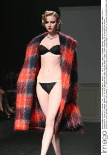 March 15, 2016, Tokyo, Japan - A model displays Japanese lingerie maker Peach John s collection in Tokyo on Tuesday, March 15, 2016 as a part of the Tokyo Fashion Week. Tokyo Fashion Week for 2016 autumn and winter collection is now held her from March 14 through 19.  (lwxa000412)