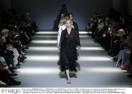 March 17, 2016 - Models present a creation by Ukrainian designer Alina Zamanova during the 38th Ukrainian Fashion Week in Kiev, Ukraine, 17 March 2016. The fashion event presents 2016 collections by Ukrainian and international designers from 17 to 23 March. - ZUMAs334