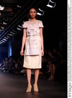 Plaza Indonesia Fashion week Spring Summer 2016 A model showcases the work of the designers from Opi Bachtiar, during the Plaza Indonesia Fashion Week Spring Summer 2016.  NatanaelxPohan
