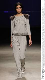 Portugal: Fashion Week A model displays a creation by portuguese designer Anabela Baldaque at her Fall Winter 2016 collection fashion show during Portugal Fashion Week in Matosinhos, outskirts of Porto.  NunoxGuimaraes