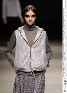 Portugal: Fashion Week A model displays a creation by portuguese designer Anabela Baldaque at her Fall Winter 2016 collection fashion show during Portugal Fashion Week in Matosinhos, outskirts of Porto.  NunoxGuimaraes