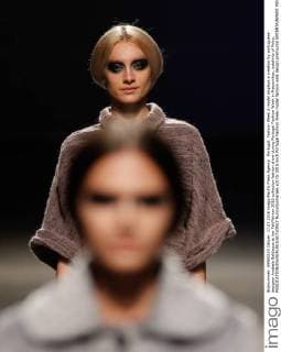 Portugal: Fashion Week A model displays a creation by portuguese designer Anabela Baldaque at her Fall Winter 2016 collection fashion show during Portugal Fashion Week in Matosinhos, outskirts of Porto.  NunoxGuimaraes