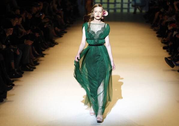 March 18, 2016 - A model presents a creation by Ukrainian designer Andre TAN during the 38th Ukrainian Fashion Week in Kiev, Ukraine, 18 March 2016. The fashion event presents 2016 collections by Ukrainian and international designers from 17 to 23 March. - ZUMAs334