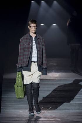 Japan: Onitsuka Tiger brand, Andrea Pompilio s autumn winter 2016 collection A model on the runway during the Onitsuka Tiger brand, Andrea Pompilio s design 2016 autumn winter fashion show at the Mercedes-Benz Fashion Week Tokyo in Japan.  AlessandroxDixCiommo