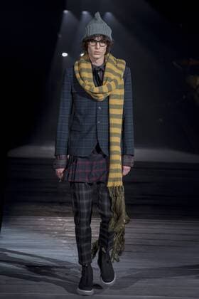 Japan: Onitsuka Tiger brand, Andrea Pompilio s autumn winter 2016 collection A model on the runway during the Onitsuka Tiger brand, Andrea Pompilio s design 2016 autumn winter fashion show at the Mercedes-Benz Fashion Week Tokyo in Japan.  AlessandroxDixCiommo