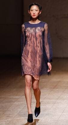Portugal: Fashion Week A model displays a creation by portuguese designer Katty Xiomara at her Fall Winter 2016 collection fashion show during Portugal Fashion Week in Porto.  NunoxGuimaraes