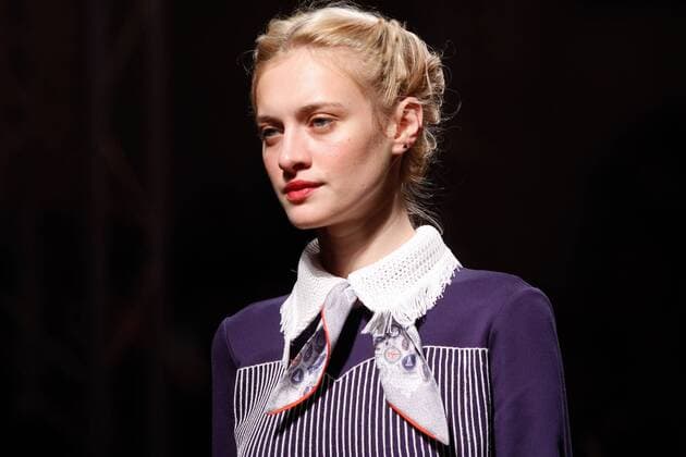 Portugal: Fashion Week A model displays a creation by portuguese designer Katty Xiomara at her Fall Winter 2016 collection fashion show during Portugal Fashion Week in Porto.  NunoxGuimaraes