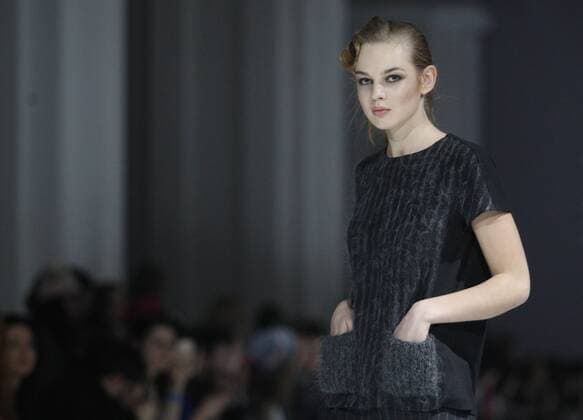 March 21, 2016 - A model presents a creation by Ukrainian designer MUSI by Musichenko during the 38th Ukrainian Fashion Week in Kiev, Ukraine, 21 March 2016. The fashion event presents 2016 collections by Ukrainian and international designers from 17 to 23 March. - ZUMAs334