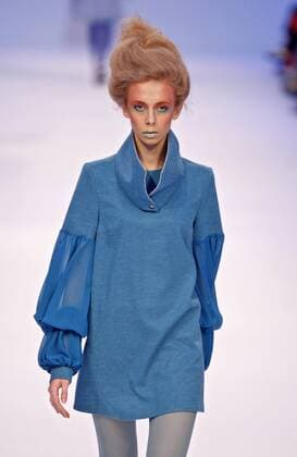 March 21, 2016 - Kiev, ukraine - A model presents a creation by Ukrainian designer Olga MAY during the Ukrainian Fashion Week, in Kiev, Ukraine,on 21 March,2016. The event presents Autumn Winter 2016-2017 collections by Ukrainian and international designers from 17 to 23 March. Kiev ukraine  - ZUMAn230