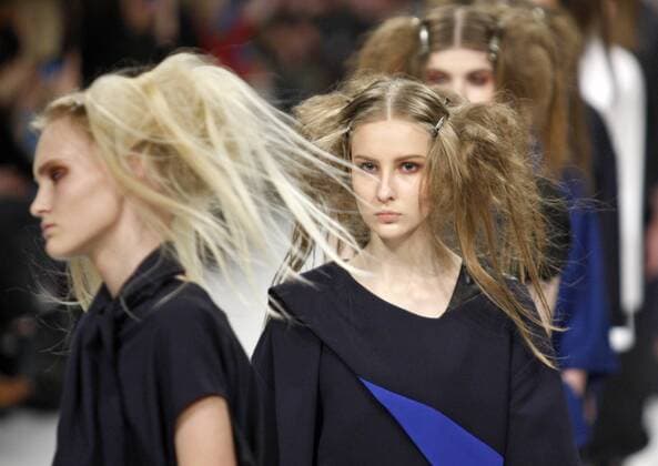 March 21, 2016 - Kiev, ukraine - Models presents a creation by Ukrainian designer Yuliya Perekriostova during the Ukrainian Fashion Week, in Kiev, Ukraine,on 21 March,2016. The event presents Autumn Winter 2016-2017 collections by Ukrainian and international designers from 17 to 23 March. Kiev ukraine  - ZUMAn230
