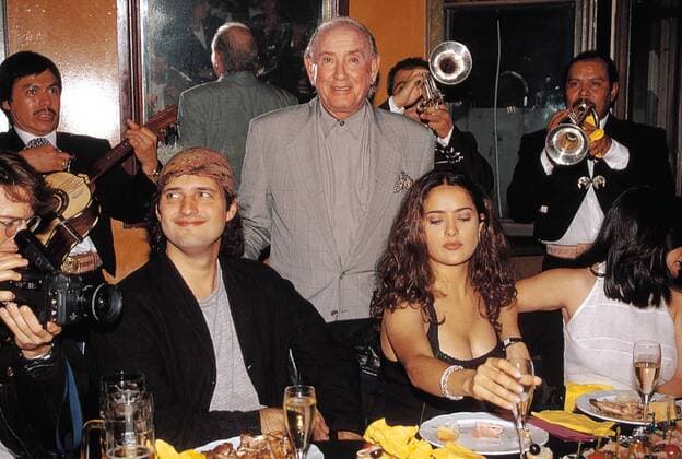 Roberto Rodriguez Sam Waynberg Salma Hayek, Anlass: Premiere From Dusk Till Dawn Copyright: TBM UnitedArchives9629052