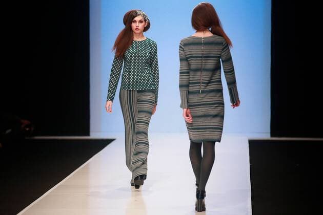 MOSCOW, RUSSIA. MARCH 23, 2016. Models showcase creations by Russian designer Elena Shipilova at the 2016 Moscow Fashion Week in Moscow s Gostiny Dvor. Sergei Fadeichev TASS  TS01D2FD
