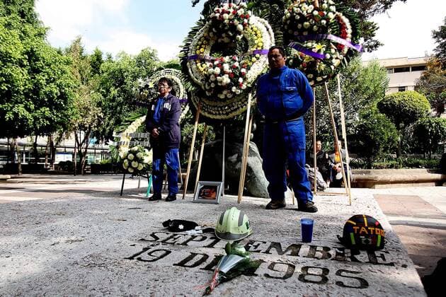 Sept. 19, 2011 - Mexico - G19091111.JPG.MÆ’XICO, D.F.-Earthquake Sismo-1985. Aspecto de la Plaza de la Solidaridad donde la ma ana de este lunes se realiz una ceremonia conmemorativa para recordar a las v™ctimas del sismo que en 1985 sacudi a la Ciudad de MÅ½xico. EGV. Foto: Agencia EL UNIVERSAL Esperanza Orea Romero.  - ZUMAu78_