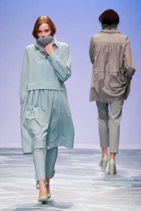 MOSCOW, RUSSIA. MARCH 24, 2016. Models showcase creations by Russian designer Victoria Andreyanova at the 2016 Moscow Fashion Week in Moscow s Gostiny Dvor. Sergei Fadeichev TASS  TS01D62A