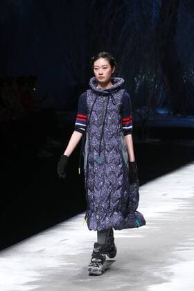 BEIJING, CHINA - MARCH 28: (CHINA OUT) A model showcases designs on the runway at BOSIDENG Collection during the Mercedes-Benz China Fashion Week Autumn Winter 2016 2017 at Beijing Hotel on March 28, 2016 in Beijing, China.  CFP481829670