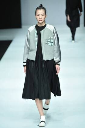 BEIJING, CHINA - MARCH 28: (CHINA OUT) A model showcases designs on the runway at E-hoo & Shangshou Collection during the Mercedes-Benz China Fashion Week Autumn Winter 2016 2017 at 751D.Park on March 28, 2016 in Beijing, China.  CFP481829623