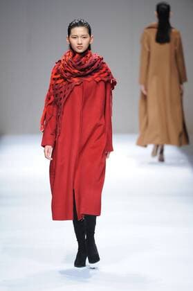 BEIJING, CHINA - MARCH 29: (CHINA OUT) A model showcases designs on the runway at Fei Gallery & Boutique Collection during the Mercedes-Benz China Fashion Week Autumn Winter 2016 2017 at Beijing Hotel on March 29, 2016 in Beijing, China.  CFP481873136