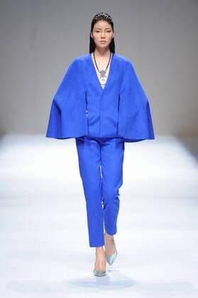 BEIJING, CHINA - MARCH 29: (CHINA OUT) A model showcases designs on the runway at Fei Gallery & Boutique Collection during the Mercedes-Benz China Fashion Week Autumn Winter 2016 2017 at Beijing Hotel on March 29, 2016 in Beijing, China.  CFP481873155