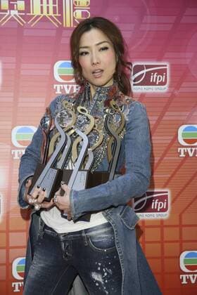 HONG KONG, CHINA - MARCH 29: (CHINA OUT) Singer Sammi Cheng attends the recording of IFPI Hong Kong Music Top Sales Awards 2015 on March 29, 2016 in Hong Kong, China.  CFP481873374